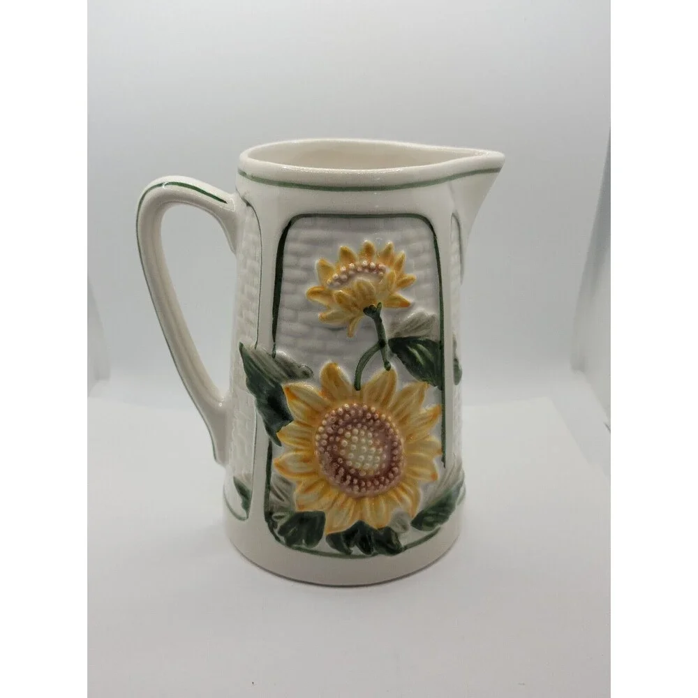 Vintage-collectible Jay Willford Sunflower Water Pitcher